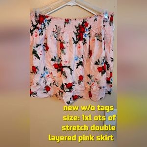 Floral double layered skirt